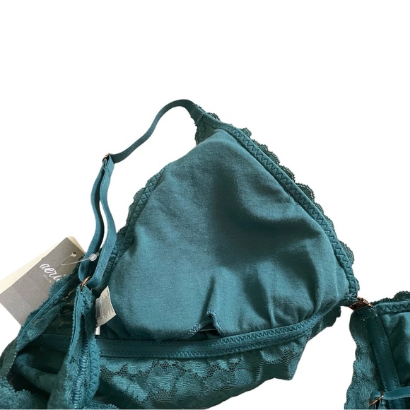 NWT Aerie turquoise front closure lacy padded bralette - Picture 5 of 5
